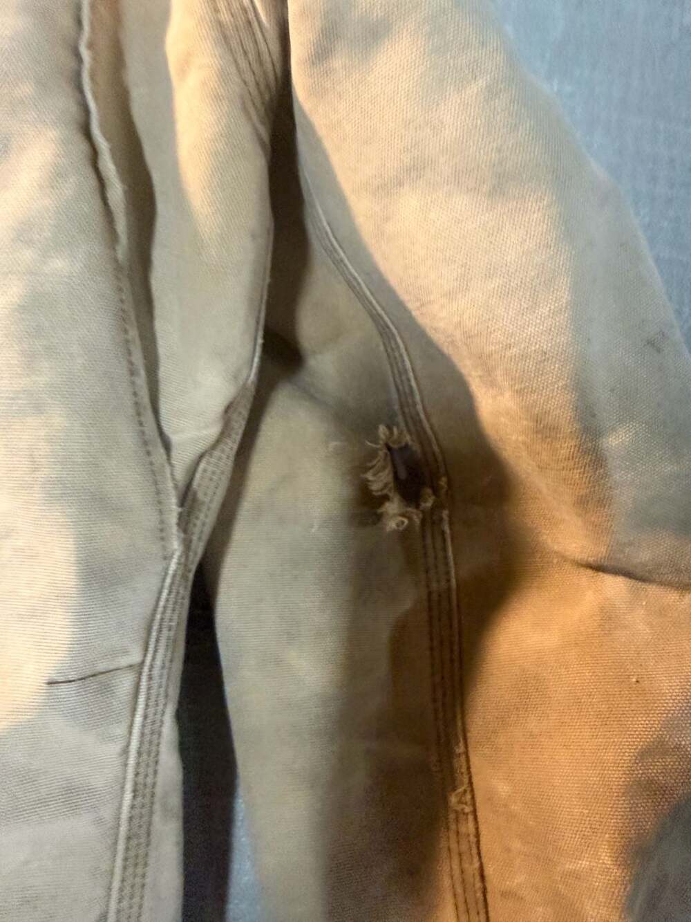 Vintage Carhartt Duck Canvas Quilt-Lined Chore Coat with Corduroy Collar - Picture 15 of 15